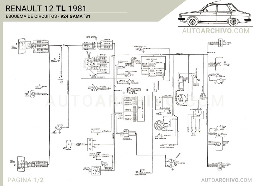 Esquema Electrico Renault 12 TL 1981