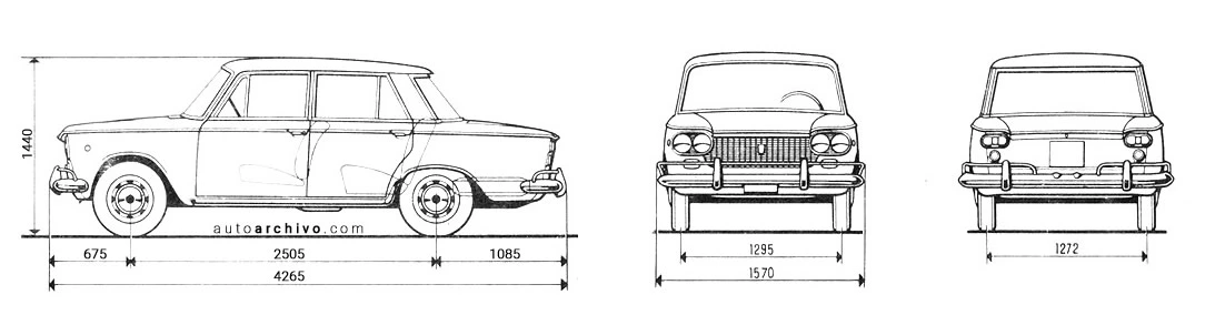 fiat 1500 C medidas