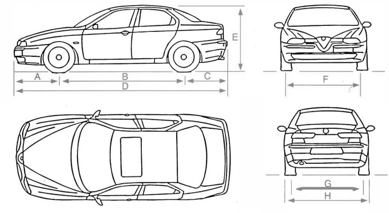 medidas alfa romeo 156